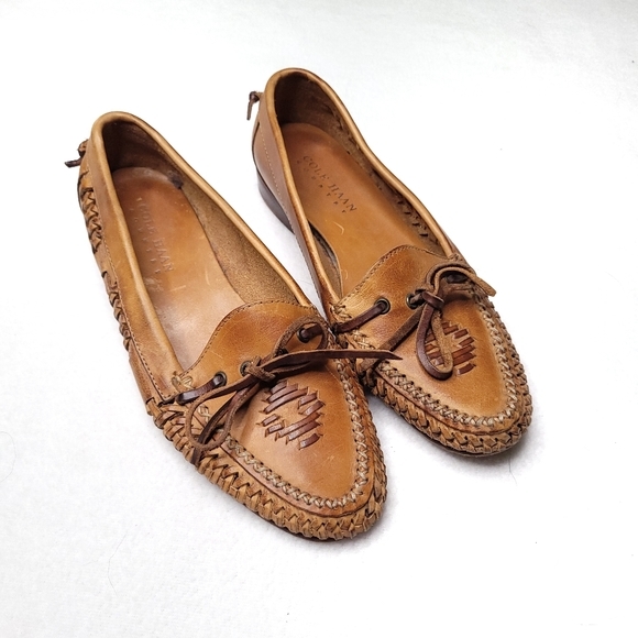 Cole Haan Shoes - Vintage Cole haan woven leather loafers